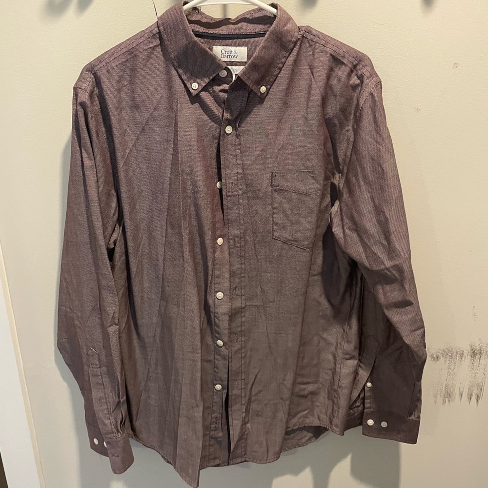 Bundle of 3 Men's Classic Button-Down Shirt. 2 medium 1 large